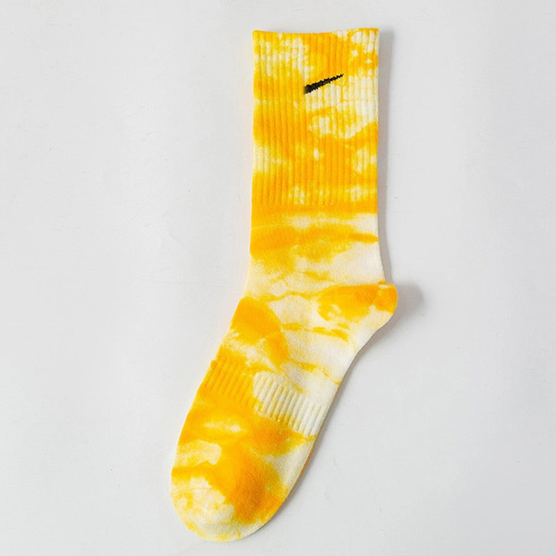 100% Cotton Tie-dye Long Tube Socks SC3 YEECHOP