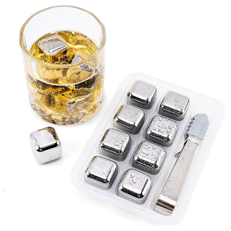 4/6/8 Pcs Stainless Steel Ice Cubes Set KT71 YEECHOP