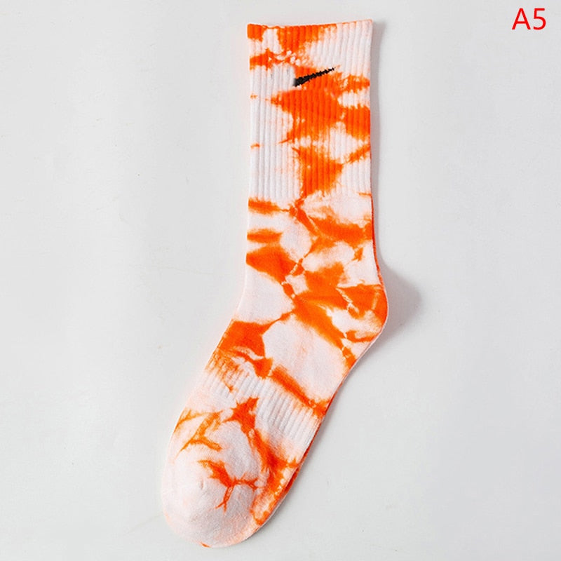 100% Cotton Tie-dye Long Tube Socks SC3 YEECHOP