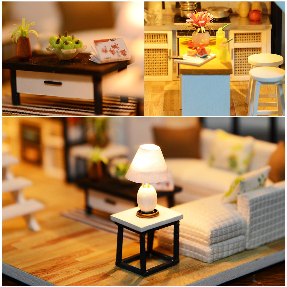 Wooden Miniature Dollhouse 3D4 YEECHOP