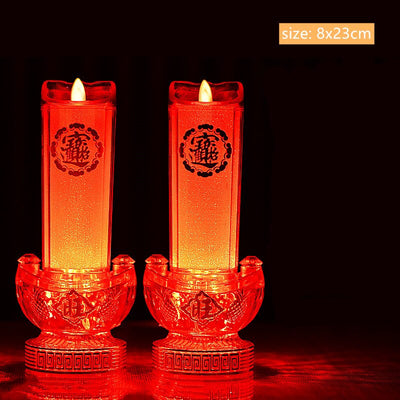 2 Pack LED Faux Flame Candle Lights KT86