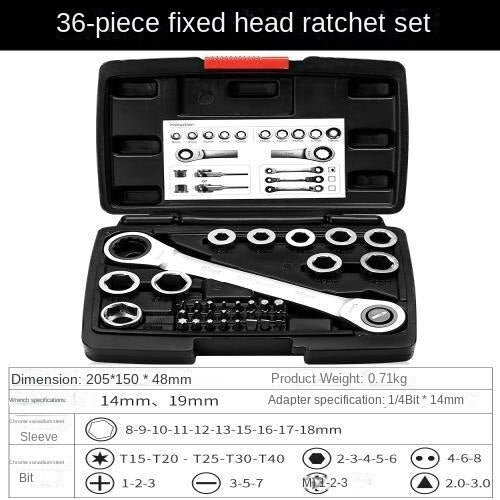 36-Pack Multi-Function Ratchet Wrench Set TL11