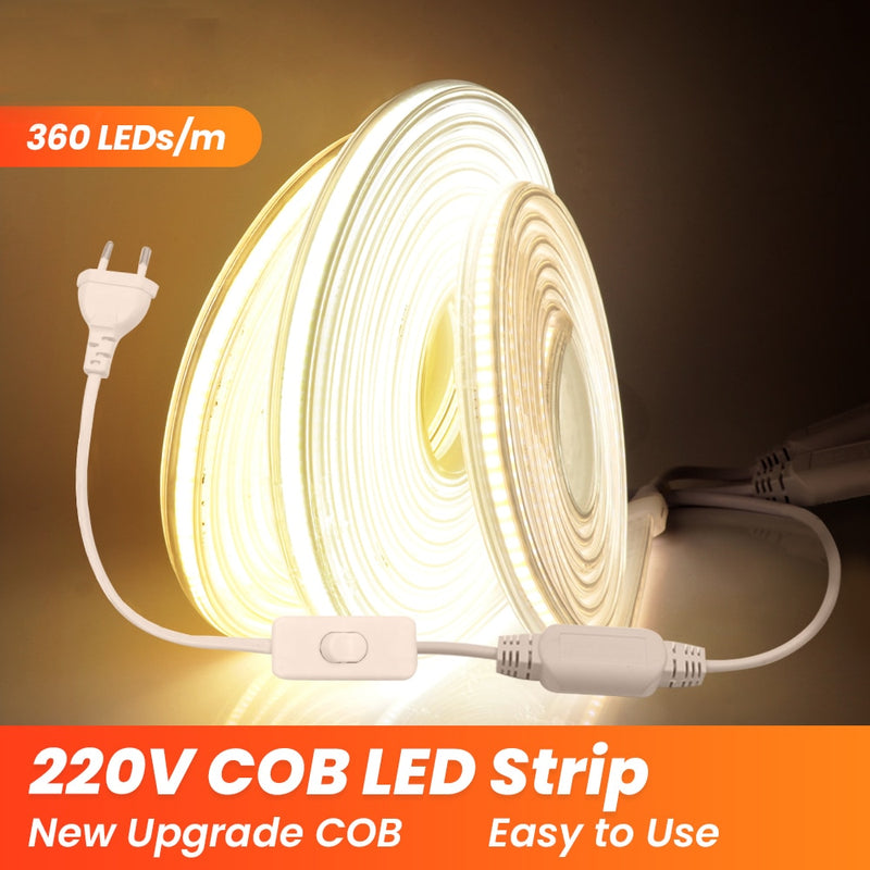 220V COB LED Waterproof Strip Light LT57
