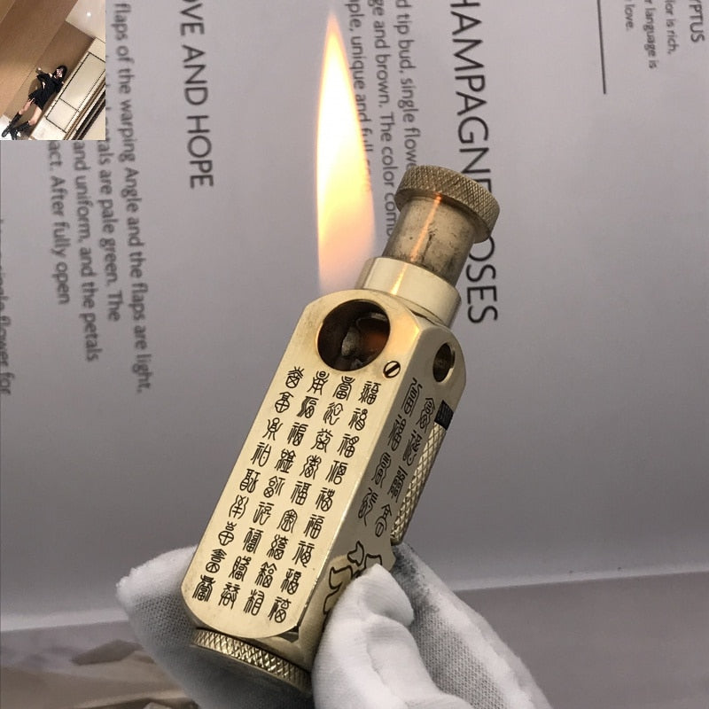Handmade Pure Copper Carving Kerosene Lighter SR88