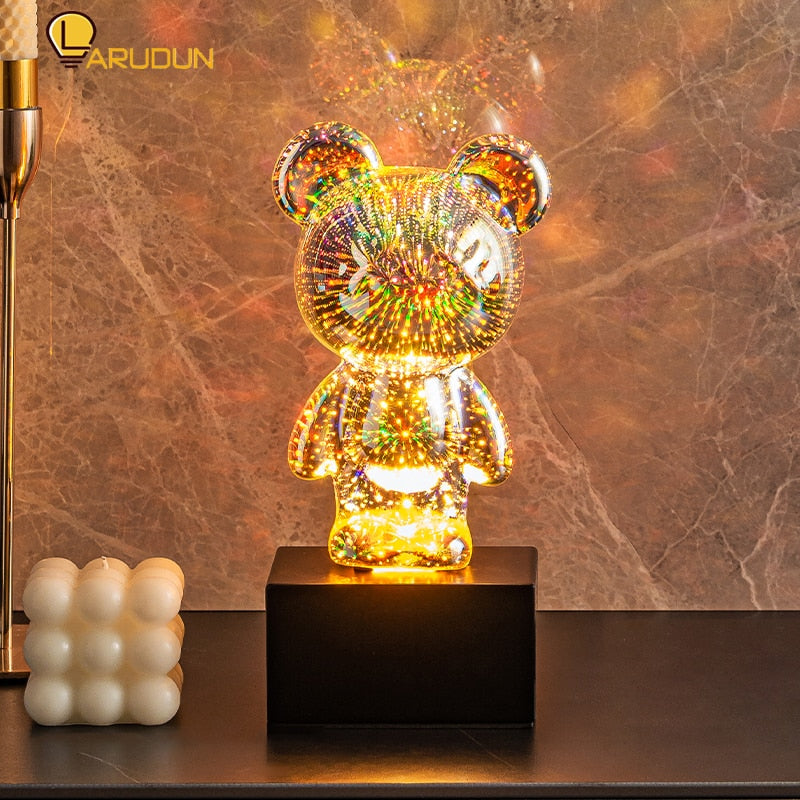 LED Fireworks Bear Atmosphere Night Light LT43 YEECHOP