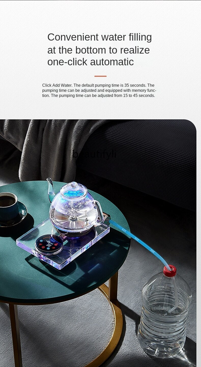 Fully Automatic Crystal Glass Bottom Kettle Integrated Tea Set TS47 YEECHOP