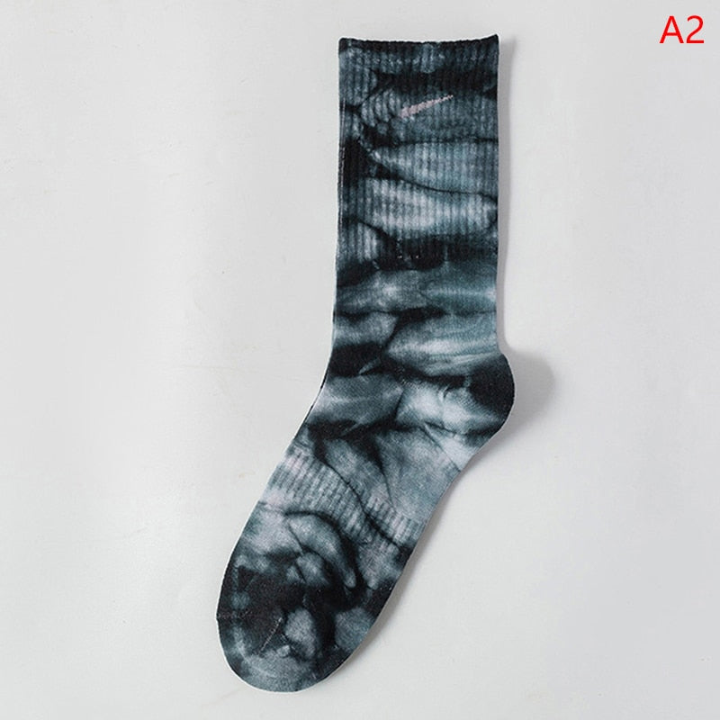 100% Cotton Tie-dye Long Tube Socks SC3 YEECHOP