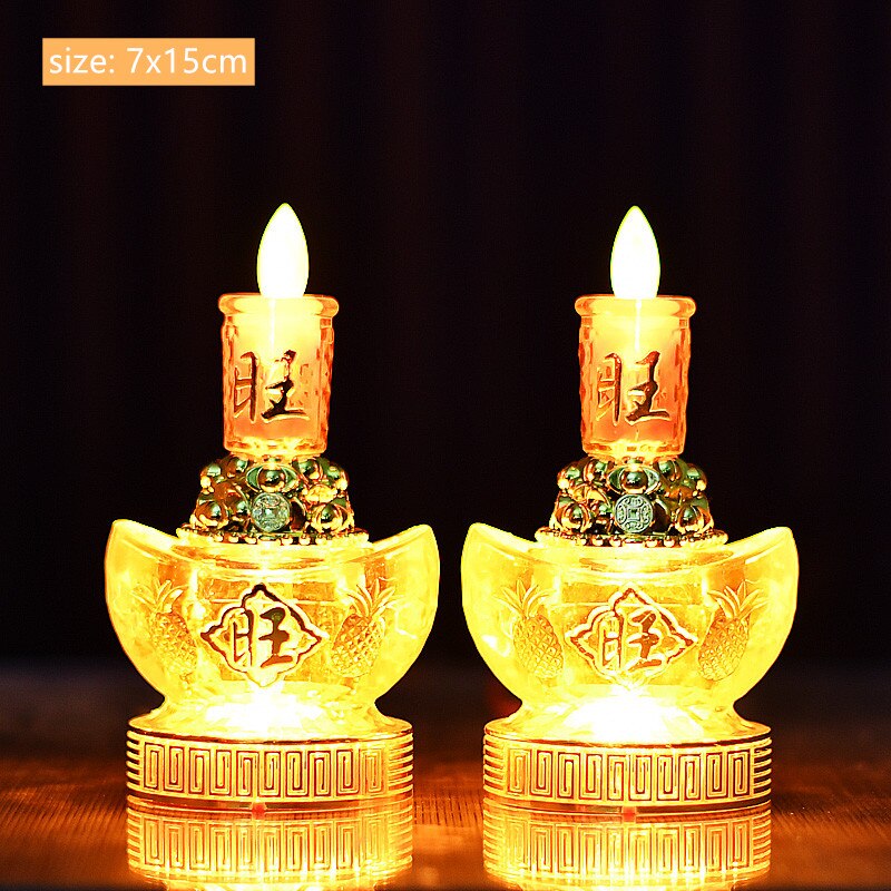 2 Pack LED Faux Flame Candle Lights KT86