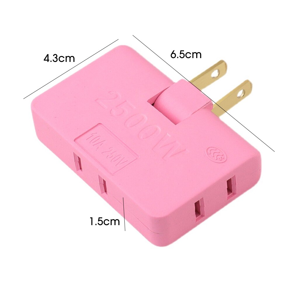 3 in 1 US Plug 180° Rotatable Socket Converter HM54 YEECHOP