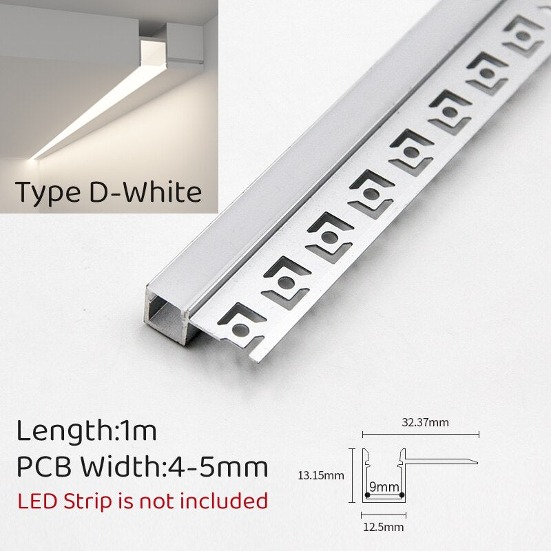 Ceiling LED Concealed Aluminum Profile LT62