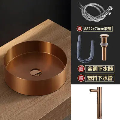 Stainless Round Platform + Sensor Faucet BT9 YEECHOP