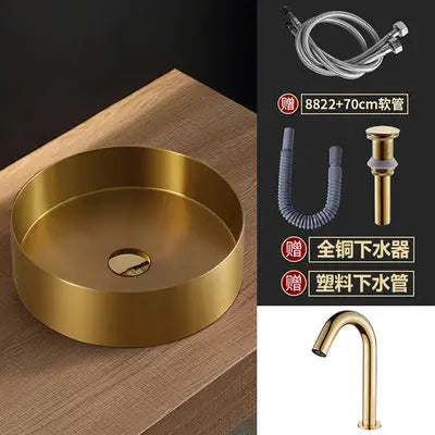 Stainless Round Platform + Sensor Faucet BT9 YEECHOP