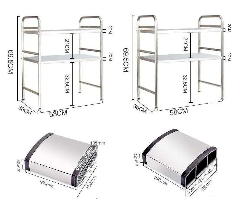 Stainless Steel Extendable Microwave Shelf KT23 YEECHOP