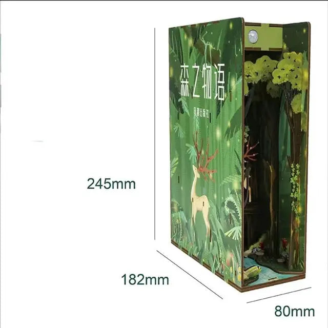 Vintage Wooden Book Nook Stand Night Light LT23 YEECHOP