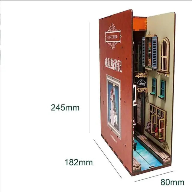 Vintage Wooden Book Nook Stand Night Light LT23 YEECHOP