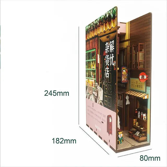 Vintage Wooden Book Nook Stand Night Light LT23 YEECHOP