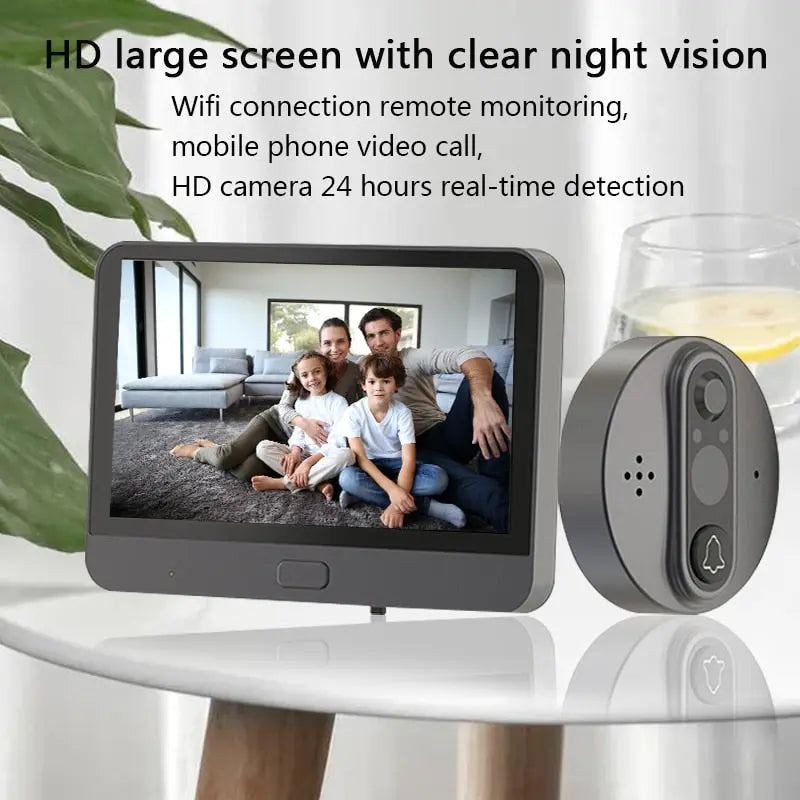 WiFi Video Camera Doorbell Viewer with LCD Monitor 3C4 YEECHOP