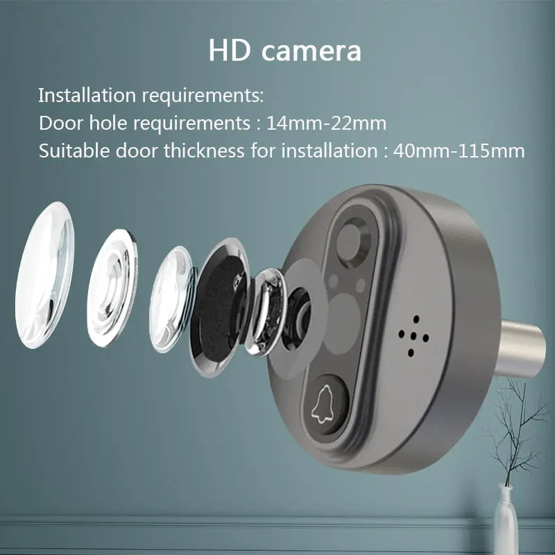 WiFi Video Camera Doorbell Viewer with LCD Monitor 3C4 YEECHOP