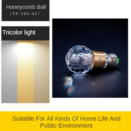 LED Tri-color Crystal Light Bulb LT42 YEECHOP